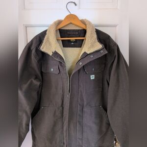 Lee Men's Dark Brown Sherpa-Lined Field Jacket